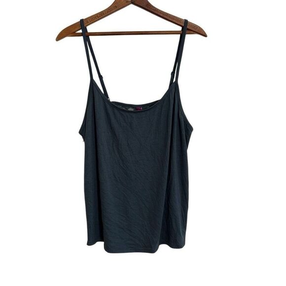 Adore Me NWT Lace Sleeveless Pullover Lounge Tank Top Black Size 1X Plus - Picture 1 of 6